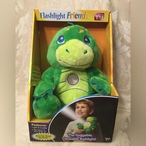 Flashlight Friends Dragon/Dinosaur 9" Plush Nightlight Flashlight Ages 4+ NEW